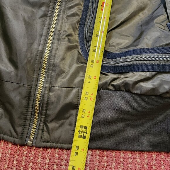 American Stitch Jacket Men's Size L Olive Military Cropped Bomber Full Zip - Picture 15 of 16